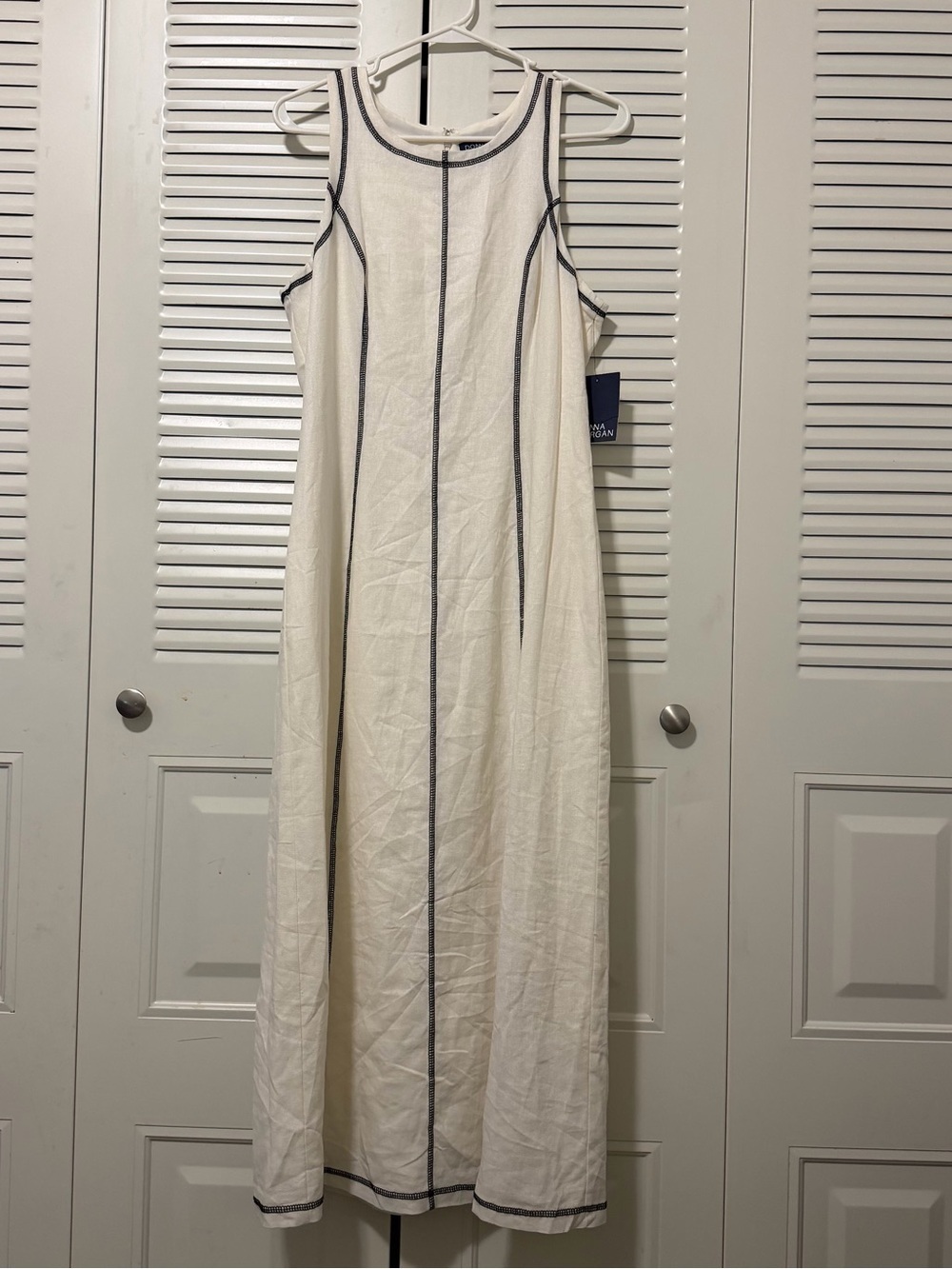 Donna Morgan Sleeveless Maxi Linen Blend Dress - Picture 4 of 10